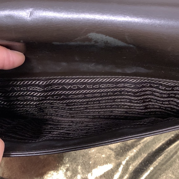 Prada Vitello Sport Flap Bag Women Black Leather Crossbody Messenger Italy - Picture 12 of 16